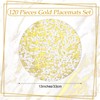 120 Pcs Disposable Gold Foil Placemats 13in Round Mesh Pressed