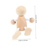 Gadpiparty 2Pcs DIY Wooden Peg Dolls Unfinished Smooth Surface Craft