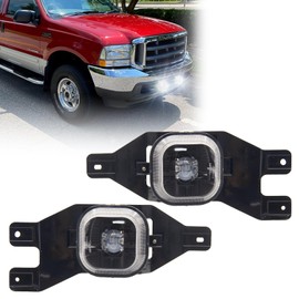 WEZEMLIGHT New Version LED Fog Lights Assembly Replacement For 1999-2004 Ford F250/350/450/550(Super Duty) 2001-2004 Ford Excursion OEM Style Bumper Driving LED Lamp 1 Pair