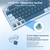HUO JI 96% Wireless Mechanical Keyboard, Hot Swappable, Pre-lubed Blue