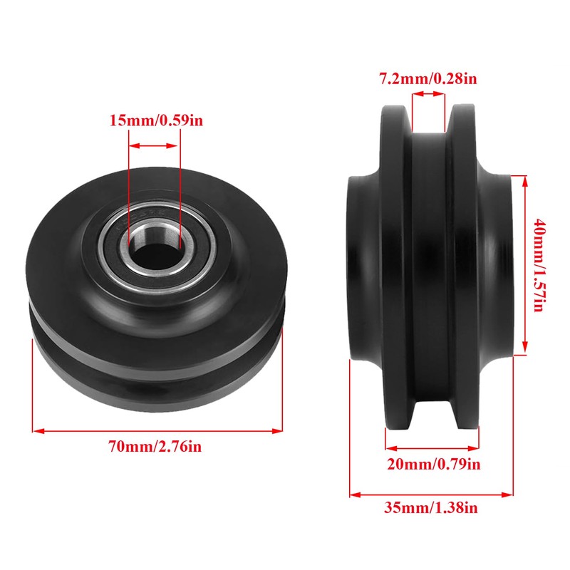 4Pcs Sliding Barn Door Wheel Heavy Duty Cabinet Window Pulley