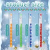 Teling Christmas Stackable Pencils Bulk with Eraser Translucent Pencil Multi