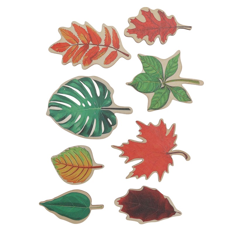 Wooden Leaf Shaped Puzzle Children Party Funny Jigsaw Puzzles Educational