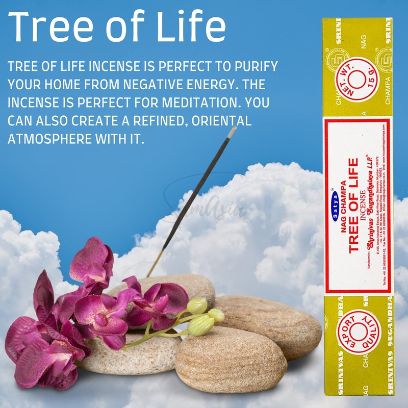Satya Nag Champa Tree of Life Incense Sticks | x3