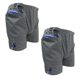 BOYUDZLTD BOYUDZLTD 2 Pack Nephrostomy Bag Shorts, Urine Bag Pants, Catheter Bag Pants for Ostomy Drainage Bag, Elderly, Incontinence Care (Stripe, XX-Large)