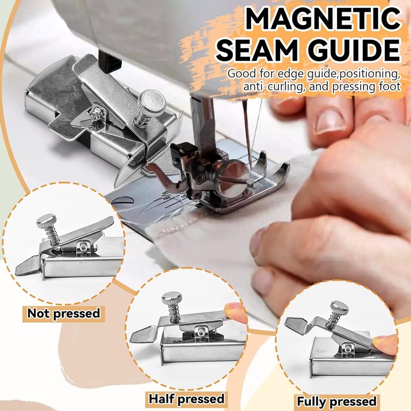 Magnetic Seam Guide for Sewing Machine,Universal Magnet Guide of Sewing
