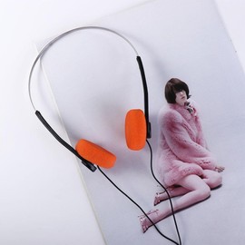 Wentoenapp Orange Retro Over-Ear Headphones, Wired Stereo Headphone, Lightweight Portable Headphone with Adjustable Headband, Electronics, Over-Ear Headphones