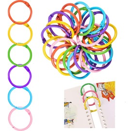 Colorful Metal Binder - Durable Loose Leaf Book Rings, 60Pcs Keychain Rings for Notebooks, Cards, Documents, and Papers | Premium Metal Binder Rings for Organizing and Binding