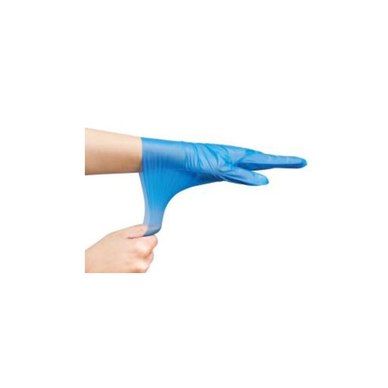 Ebno No.3063 Evcare Silky Gloves, Disposable Gloves, Blue, Boxed, LL