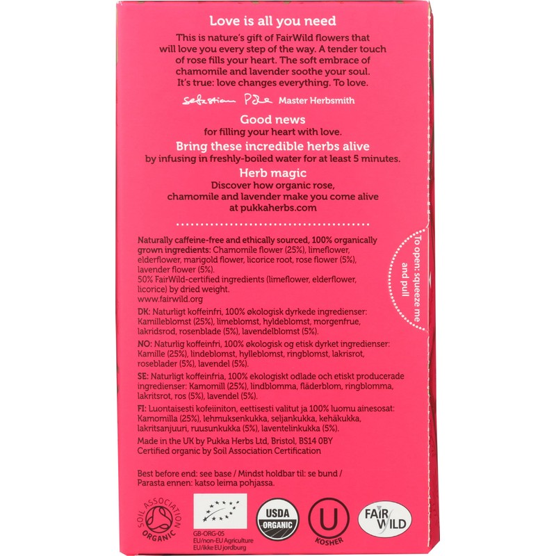 Pukka, Tea Love Organic, 20 Count