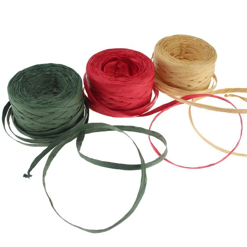 CREATRILL 3 Rolls Red Green Kraft 1/4" by 492 Feet