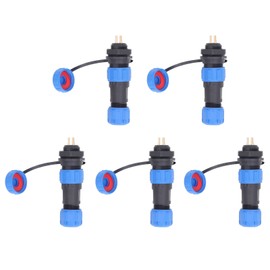 5Pcs Aviation Plug Socket IP68 Waterproof 2 Pin Aviation Connector Plug for Communication Devices Computers AC250V 13A