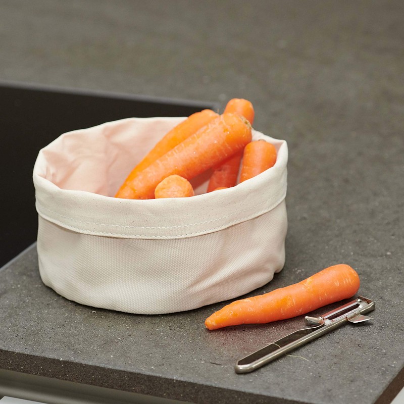 CALUTEA Modern Fabric Bag, Bread Bag, Bread Basket, 100% Cotton,