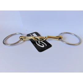 S-Products LOOSE RING GERMAN SILVER TONGUE SAVER LOZENGE MOUTHPIECE SNAFFLE HORSE BIT (5.0")