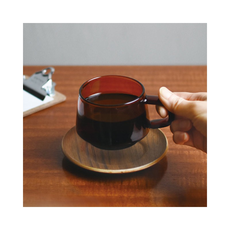 Kinto Sepia Non-Slip Saucer 130mm (Teakwood) / 킨토 세피아 논슬립