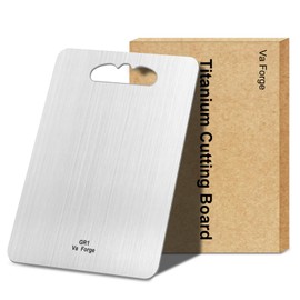 Va Forge Fresh- Keeping Cutting Board, 100% Pure Titanium Cutting Board, Not Stainless Steel! Double-Sided Pure Titanium Cutting Boards for Kitchen and Outdoor Camping (14"x10")