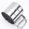 BIUDECO 1pc Stainless Steel Flour Sifter Cup Hand Press Powder
