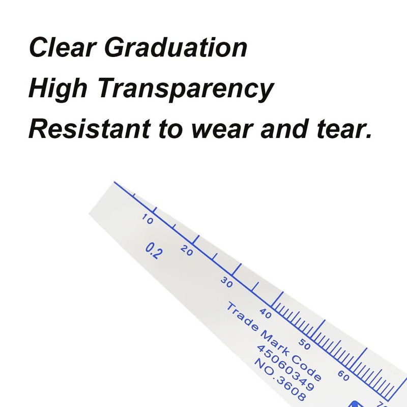 Feeler Gauge,19 Leaf 0.05mm to 2mm Gap Measuring Tool Plastic