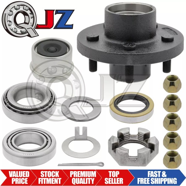 QJZ 1 Set - 3500lbs Trailer Axle Wheel Hub and
