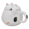 Ebros Gift Whimsical White Chubby Feline Kitty Cat Cup Mug