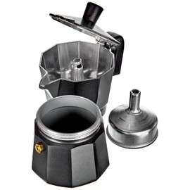 Monix Vitro Noir Espressokocher aus Aluminium 3 tassen