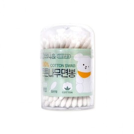 Sturdy Wood Cotton Swabs 100P - Sterilized Premium Round Baby Cotton Swabs Cosmetic 300ea