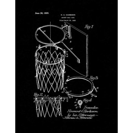 Frame a Patent Basketball Toror Patent Print M10134 5 x 7 Inches Matte Black