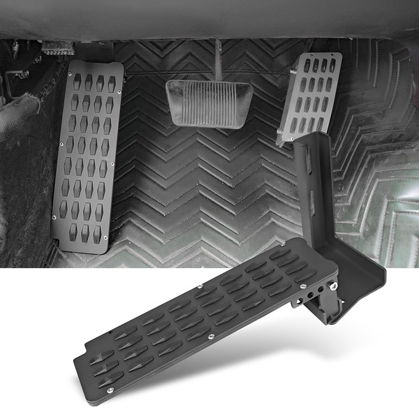 NKCELL POWER Internal Dead Pedal Driver Left Foot Rest Pedal Compatible with 2007-2018 Jeep Wrangler JK & JKU