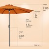 Tempera 9ft Patio Market Outdoor Table Umbrella with Auto Tilt