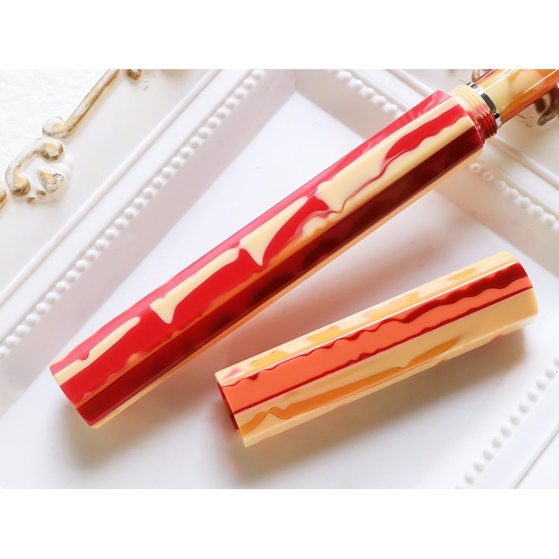 WANCHER Kaleido Queen Fountain Pen, Sunset KALEIDO QUEEN Octagonal Pen,