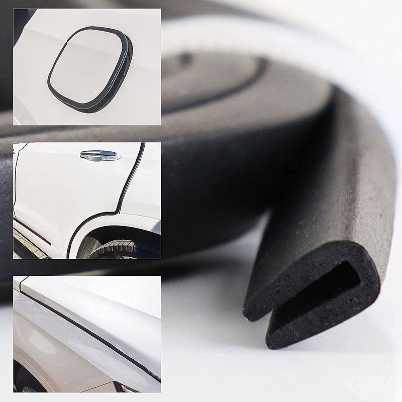 5ft-Automotive Door U Shape Entry Edge Guard-Flexible PVC-Weather Proofing for