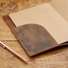 Embossed Heart Genuine Buffalo Leather Refillable Journal - Handcrafted Notebook