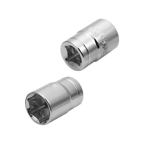 Auniwaig 1/2" Drive 3/4" 6-Point Impact Socket,Imperial Chrome Vanadium 2pcs
