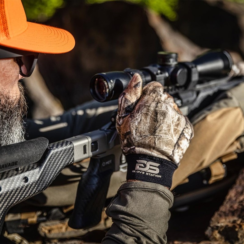 Glove Station Hunting Gloves, ReaItree (XXL) - Anti-Slip Camo Hunting