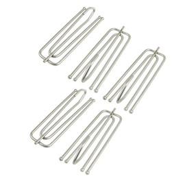 Pack of 20 Metal Deep Pinch Pleat Prong Curtain Hooks SilverGalvanised Curtain Tape Hooks Pins BY HomeElabador