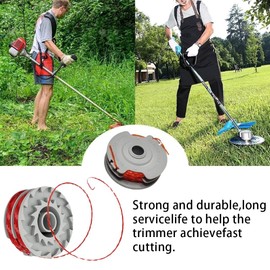 Galenkong 3 Pieces Trimmer Spool Line Compatible with Flymo FLY021/513937190, Standard 1.5mm Double Autofeed Strimmer Spool Wire