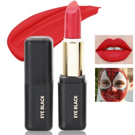 Red Matte Lipstick for Halloween Gothic Cosplay Makeup, Non-Stick Cup Velvet Waterproof and Long Lasting Lip Gloss Matte Lipstick (Red 04)