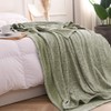 KAWAHOME Knit Blanket Lightweight Breathable Fuzzy Heather Jersey Thin Blanket