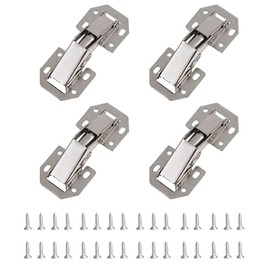 Stainless Steel Sliding Hinges Cabinet Hinges Fixing Furniture Installation Easy Concealed Hinges Furniture Repair Fixing Window/Door/Cabinet/Shelf/No Drill Belts 32 Screws Set of 4