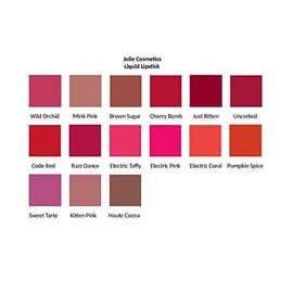 Jolie Liquid Lipstick - Luxurious, Creamy Lipstick W/Wand Applicator (Sweet Tarte)