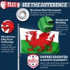 Anley Rip-Proof Double Sided 3-Ply Wales Flag 3x5 Ft Welsh