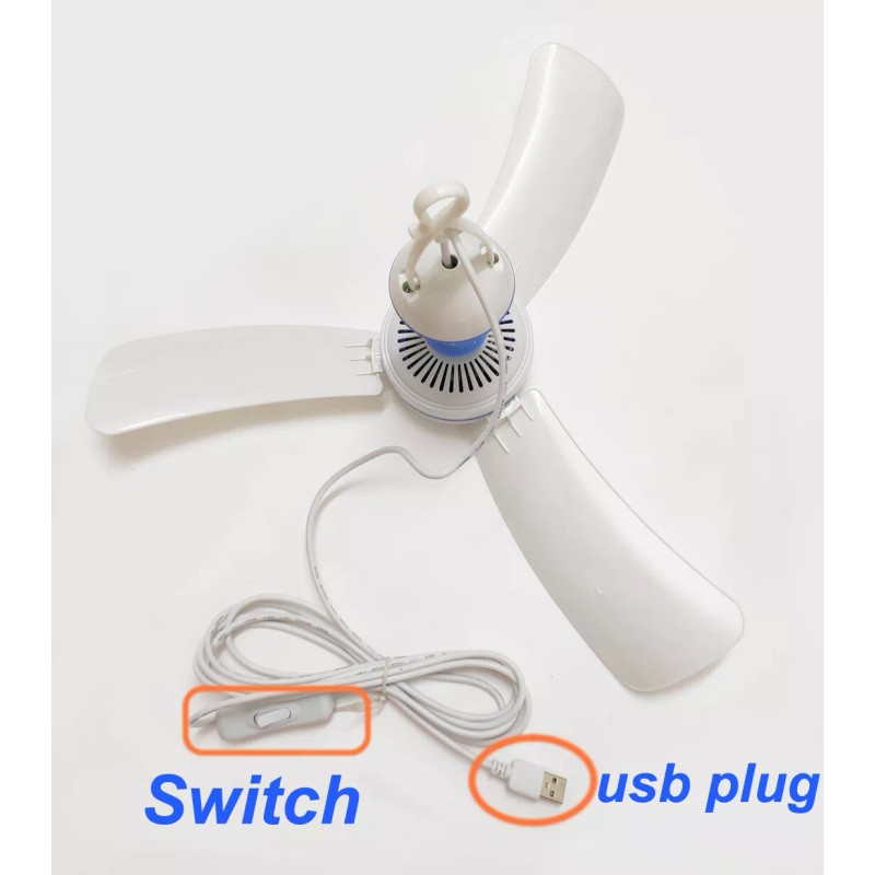 SKYRI Portable Ceiling Fan Mini USB Tent Fans for RV