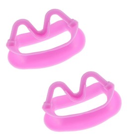 Chargenyang Silicone Mouth Opener, Dental Cheek Retractor for Teeth Whitening,Reusable Intraoral Lip Retractor (2, Pink)