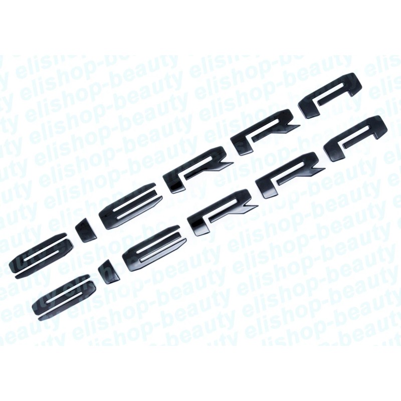 GMC 4PCS Gloss Black Letters Emblem Nameplate Badge for 2019