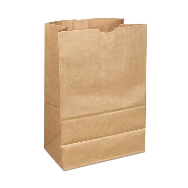 Perfect Stix 52lb Kraft Brown Paper Shopping Bags- Pack of