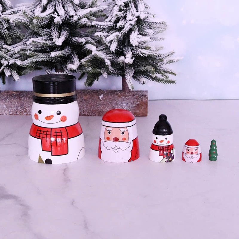 LiebeWH Russian Doll, Christmas Nesting Dolls, Christmas Decorations Attractive Decorative