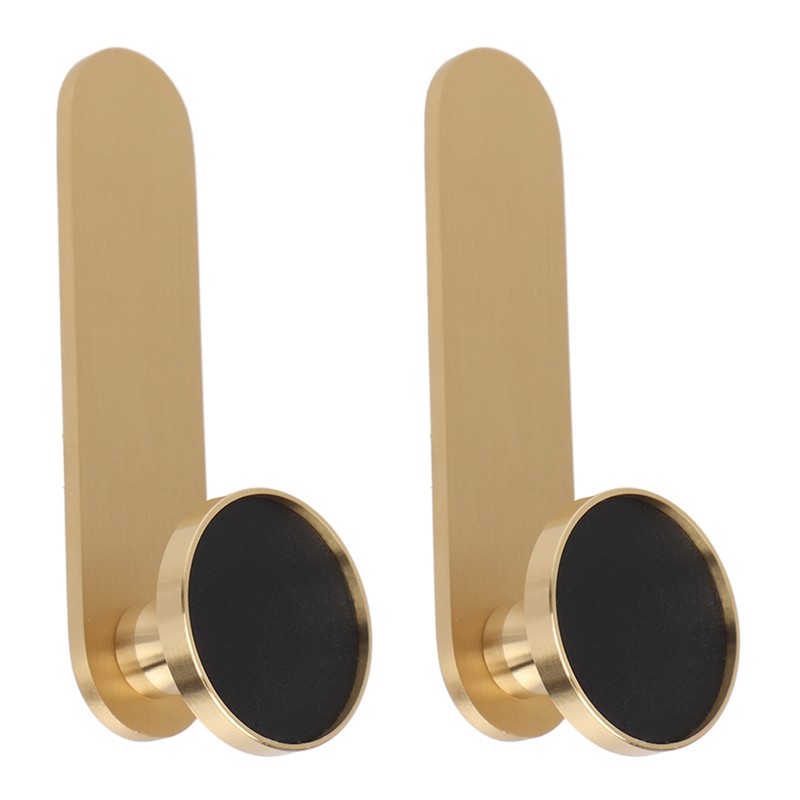 2Pcs Towel Hook Brass Clothes Coat Robe Hanger for Bathroom