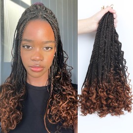 Goddess Locs Crochet Hair for Black Women Ocean Wave Curly Bohemian Boho Braids Twist Crochet Hair 18inch 1B/30