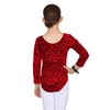 Hamishkane Kids Girls Long Sleeve Crew Neck Leopard Print Gymnastics