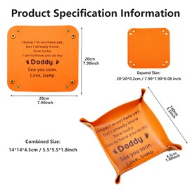 New Dad Gifts for First Fathers Day from Daughter Son Husband Gift from Wife 1st Time Dad Gifts for Dad to Be Daddy to Be Soon to Be Dad Leather Tray New Parents Expecting Dad Birthday Christmas Gifts